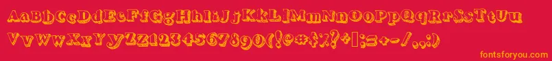 Шрифт Serifadow – оранжевые шрифты на красном фоне