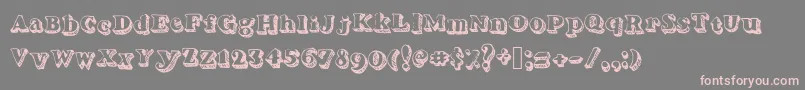 フォントSerifadow – 灰色の背景にピンクのフォント