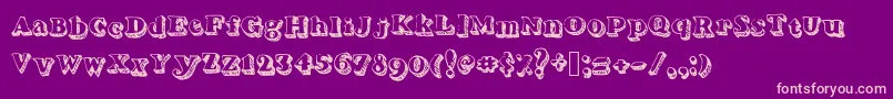 Serifadow Font – Pink Fonts on Purple Background