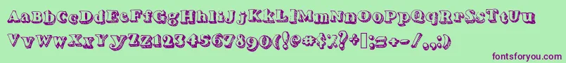 Serifadow-Schriftart – Violette Schriften auf grünem Hintergrund