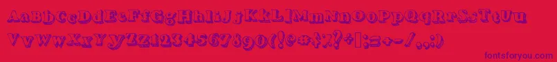 Serifadow-Schriftart – Violette Schriften auf rotem Hintergrund