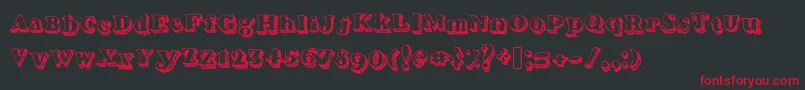 Serifadow Font – Red Fonts on Black Background