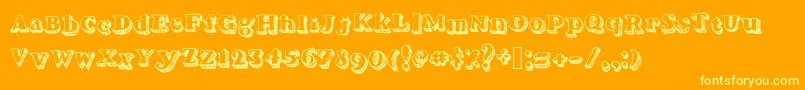 Шрифт Serifadow – жёлтые шрифты на оранжевом фоне