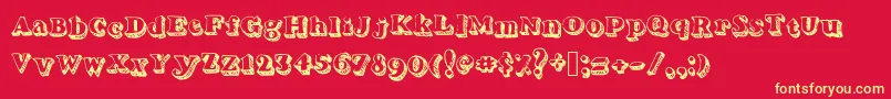 Serifadow-fontti – keltaiset fontit punaisella taustalla