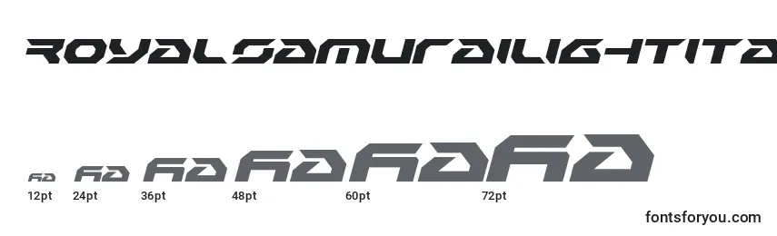 Royalsamurailightital Font Sizes