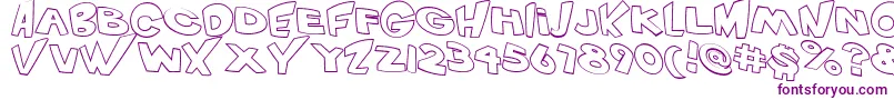 VtcScreamitloudOutline-Schriftart – Violette Schriften auf weißem Hintergrund