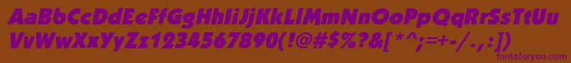 KabobblackItalic Font – Purple Fonts on Brown Background