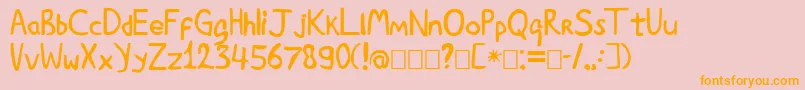 Luc Font – Orange Fonts on Pink Background