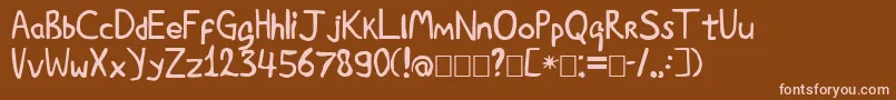 Luc Font – Pink Fonts on Brown Background