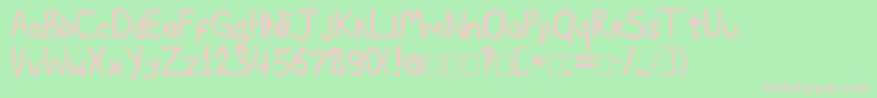 Luc Font – Pink Fonts on Green Background