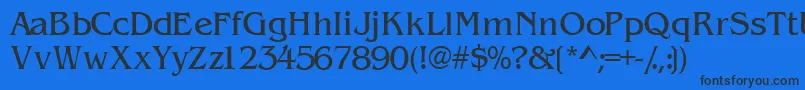 Wandssk Font – Black Fonts on Blue Background