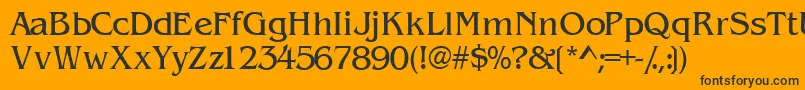 Wandssk Font – Black Fonts on Orange Background