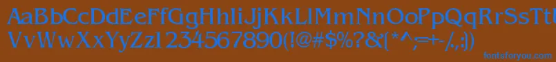 Wandssk Font – Blue Fonts on Brown Background