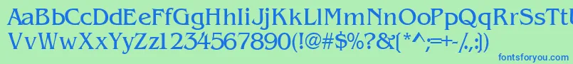 Wandssk Font – Blue Fonts on Green Background