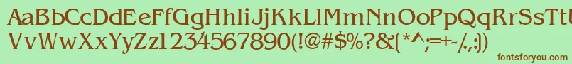 Wandssk Font – Brown Fonts on Green Background