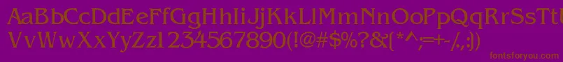 Wandssk Font – Brown Fonts on Purple Background