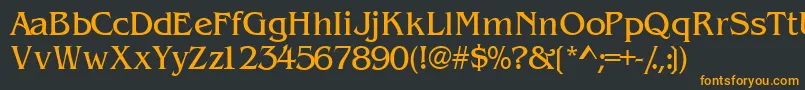 Wandssk Font – Orange Fonts on Black Background