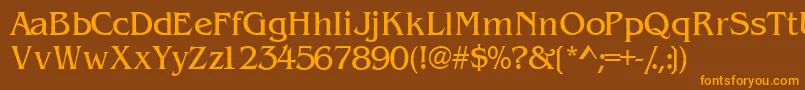 Wandssk Font – Orange Fonts on Brown Background