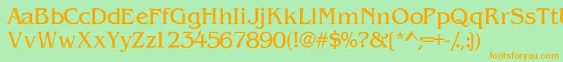 Wandssk Font – Orange Fonts on Green Background