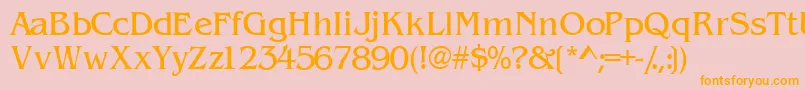 Wandssk Font – Orange Fonts on Pink Background