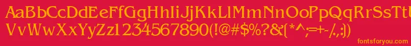 Wandssk Font – Orange Fonts on Red Background