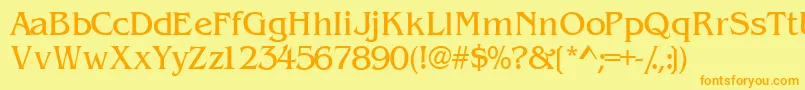 Wandssk Font – Orange Fonts on Yellow Background