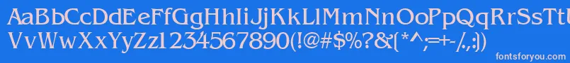 Wandssk Font – Pink Fonts on Blue Background