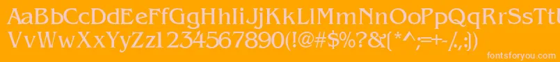 Wandssk Font – Pink Fonts on Orange Background