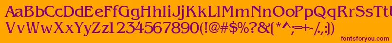 Wandssk Font – Purple Fonts on Orange Background