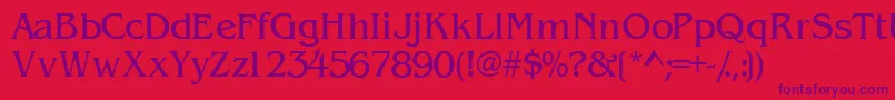 Wandssk Font – Purple Fonts on Red Background