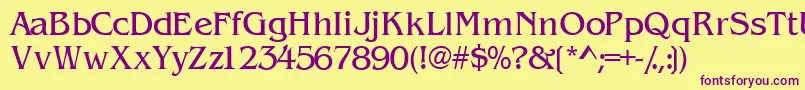 Wandssk Font – Purple Fonts on Yellow Background