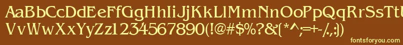 Wandssk Font – Yellow Fonts on Brown Background