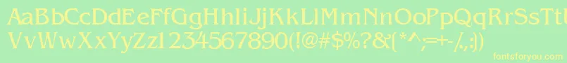 Wandssk Font – Yellow Fonts on Green Background