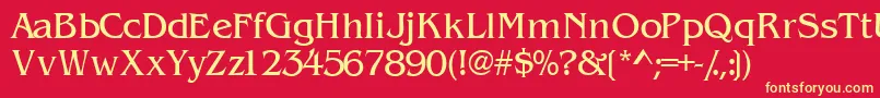 Wandssk Font – Yellow Fonts on Red Background