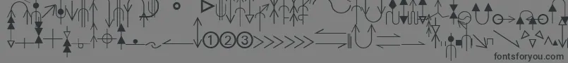 フォントEsriGeologyAgso1 – 黒い文字の灰色の背景