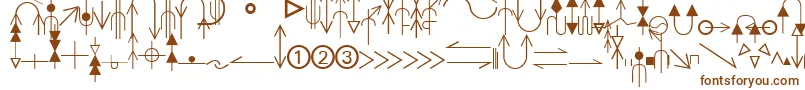 Шрифт EsriGeologyAgso1 – коричневые шрифты на белом фоне
