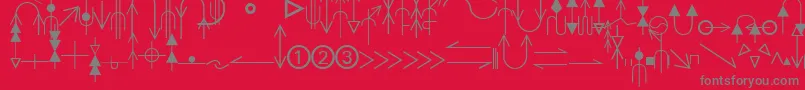 EsriGeologyAgso1 Font – Gray Fonts on Red Background