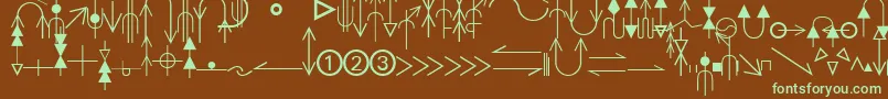 EsriGeologyAgso1 Font – Green Fonts on Brown Background