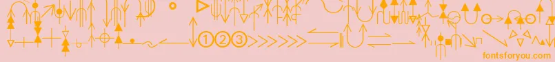fuente EsriGeologyAgso1 – Fuentes Naranjas Sobre Fondo Rosa