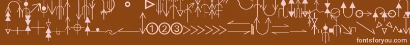 フォントEsriGeologyAgso1 – 茶色の背景にピンクのフォント