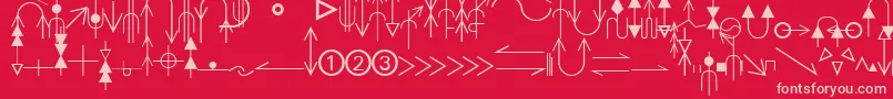 EsriGeologyAgso1 Font – Pink Fonts on Red Background