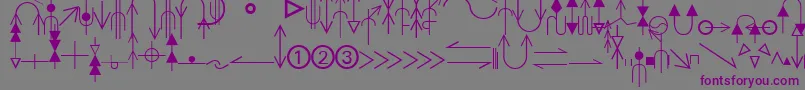 フォントEsriGeologyAgso1 – 紫色のフォント、灰色の背景