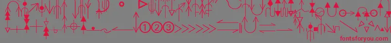 EsriGeologyAgso1 Font – Red Fonts on Gray Background