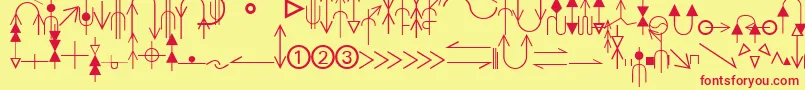 Police EsriGeologyAgso1 – polices rouges sur fond jaune