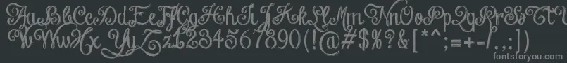 ChalkHandLetteringShaded Font – Gray Fonts on Black Background