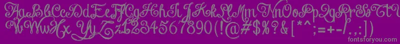 ChalkHandLetteringShaded Font – Gray Fonts on Purple Background