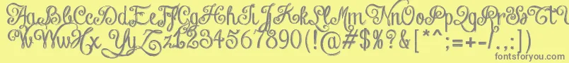 ChalkHandLetteringShaded Font – Gray Fonts on Yellow Background