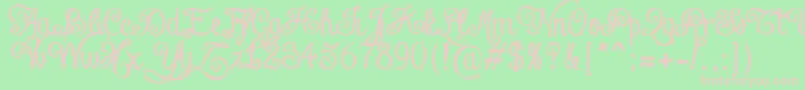 ChalkHandLetteringShaded Font – Pink Fonts on Green Background