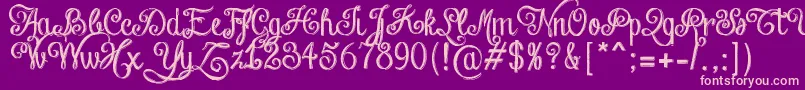 ChalkHandLetteringShaded Font – Pink Fonts on Purple Background