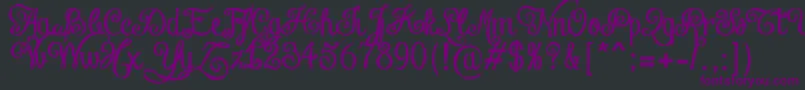 ChalkHandLetteringShaded Font – Purple Fonts on Black Background